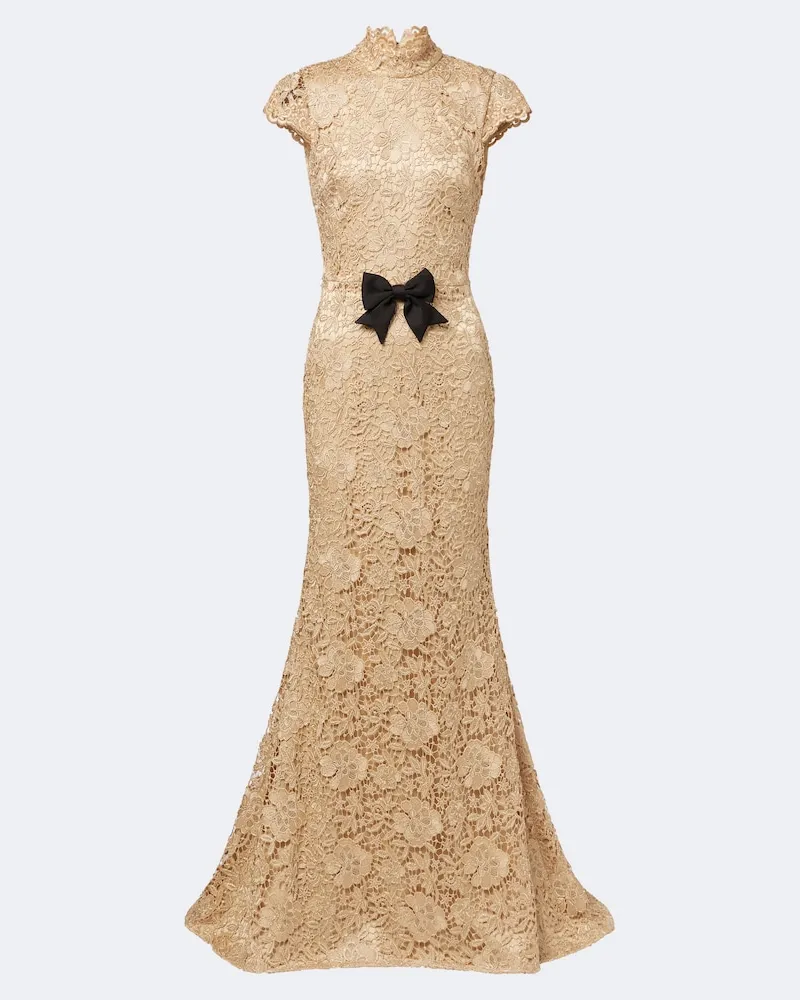 Rebecca Vallance Robe Nottingham aus Guipure-Spitze Gold