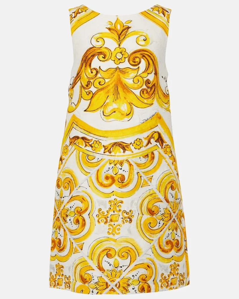 Dolce & Gabbana Minikleid Majolica Gelb