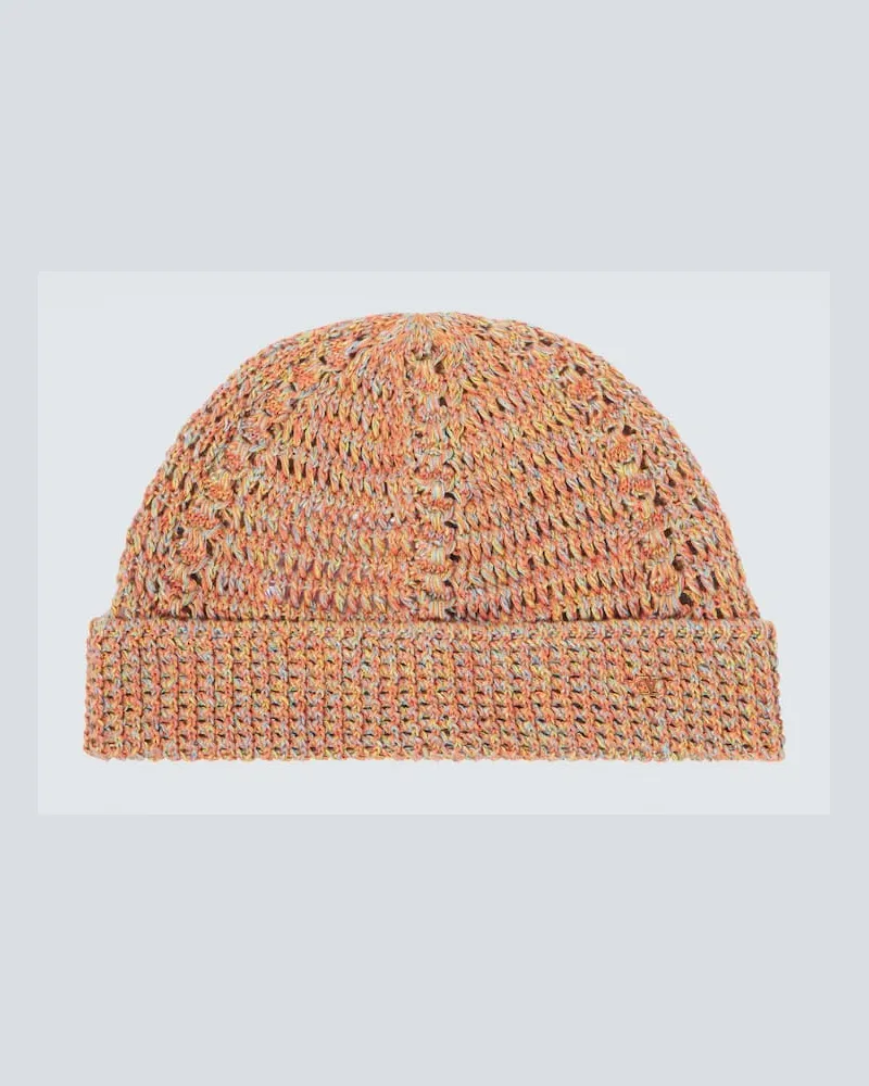 Valentino Garavani Mütze VGold aus Häkelstrick Multicolor