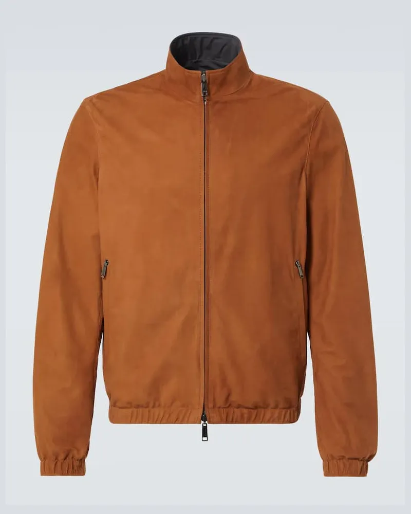 Ermenegildo Zegna Wendbarer Blouson aus Leder Braun