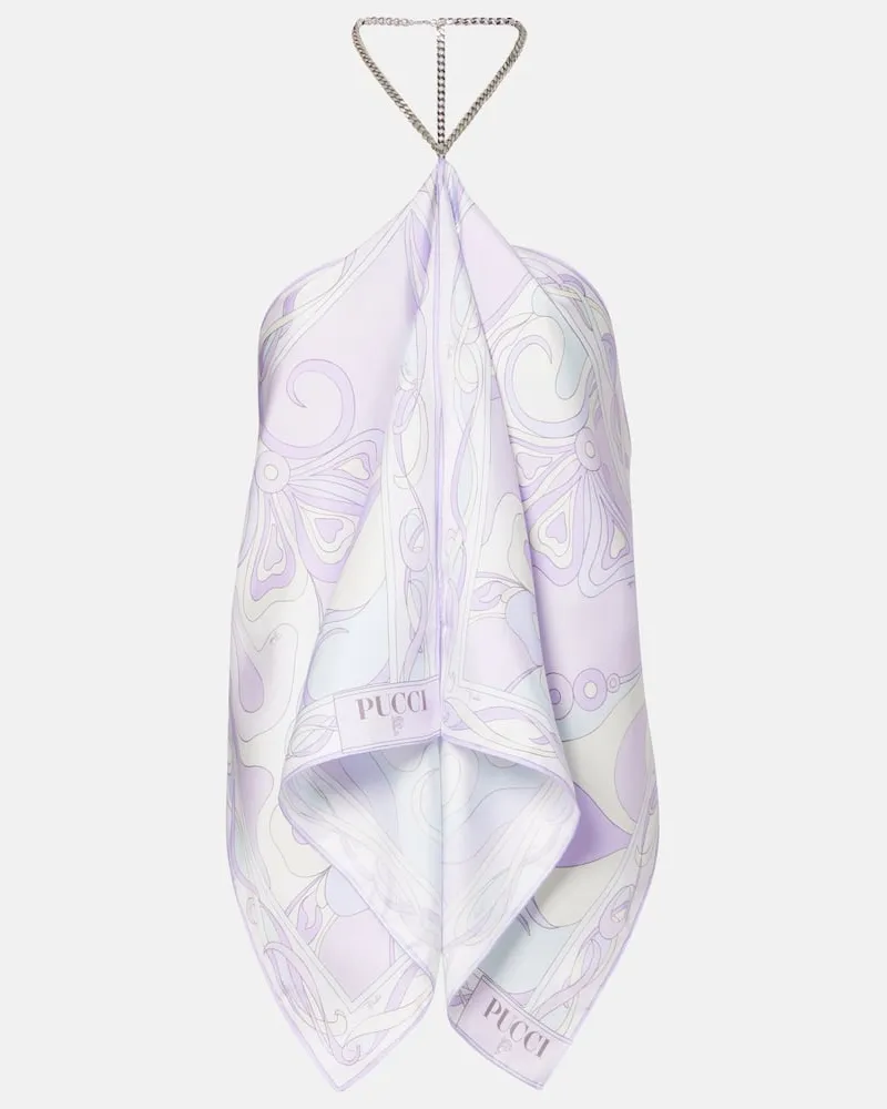 Emilio Pucci Top Orchidee aus Seiden-Twill Violett