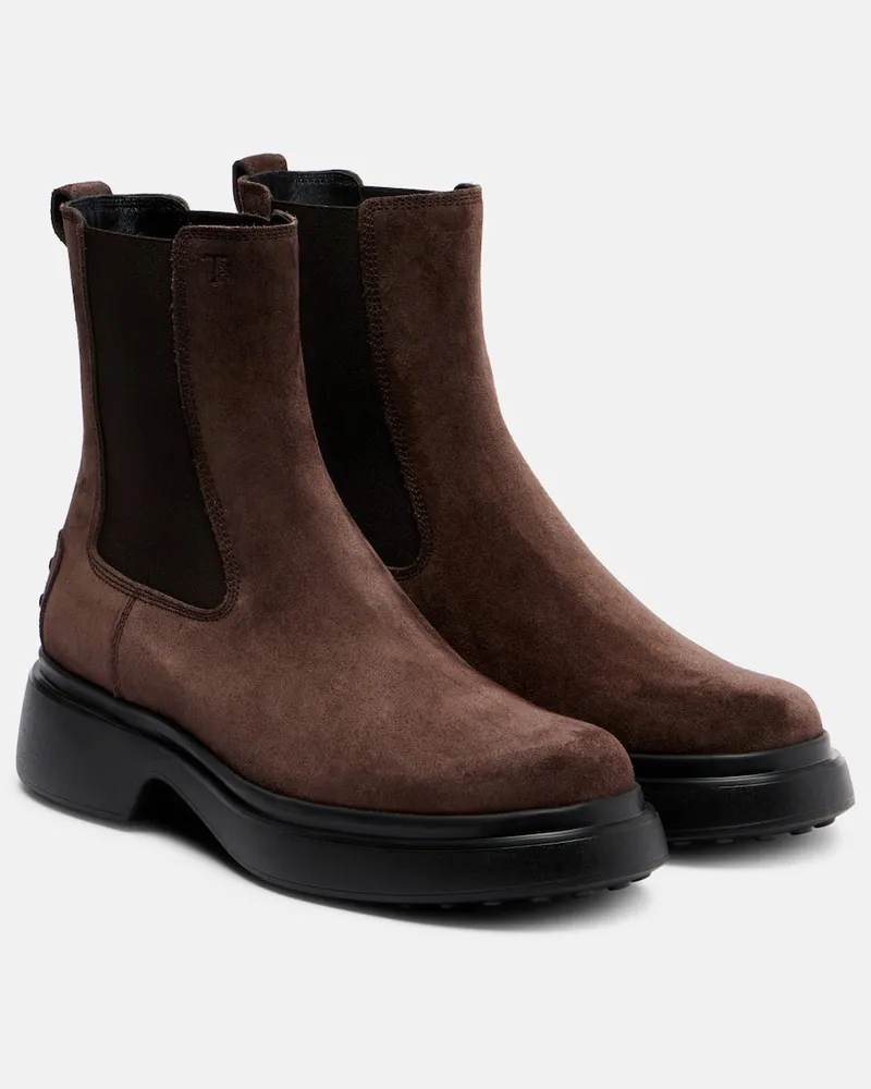 TOD'S Chelsea Boots aus Veloursleder Braun