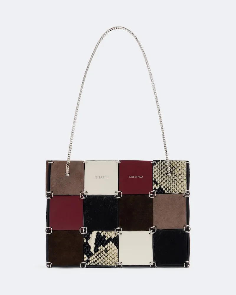 KHAITE Schultertasche Emma Small aus Leder Multicolor