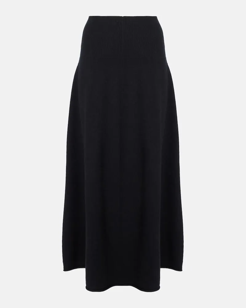 extreme cashmere Maxirock N°388 Ease aus einem Kaschmirgemisch Schwarz