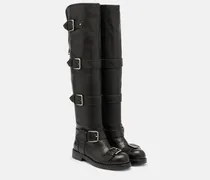 Overknee-Stiefel aus Leder