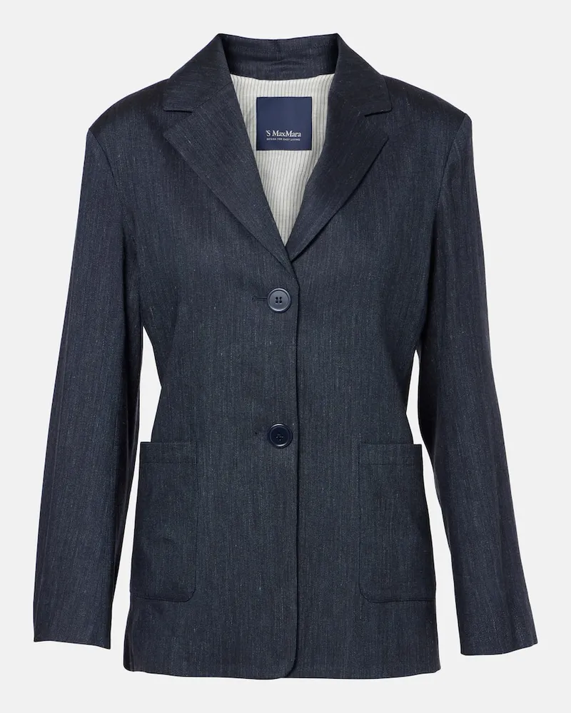 Max Mara Blazer Derna aus Twill Blau