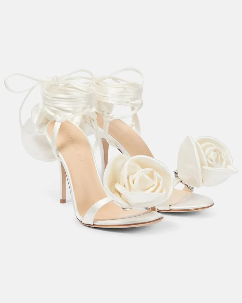 Magda Butrym Sandalen aus Satin Weiß