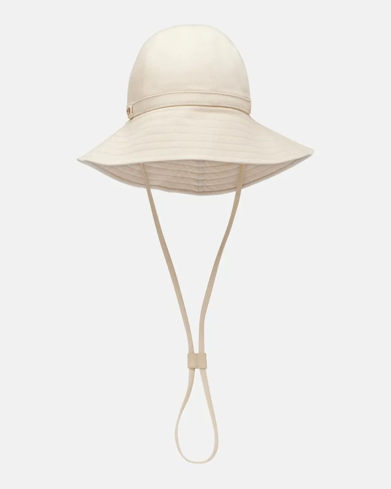 Chloé Chloé Hut aus einem Baumwollgemisch Beige