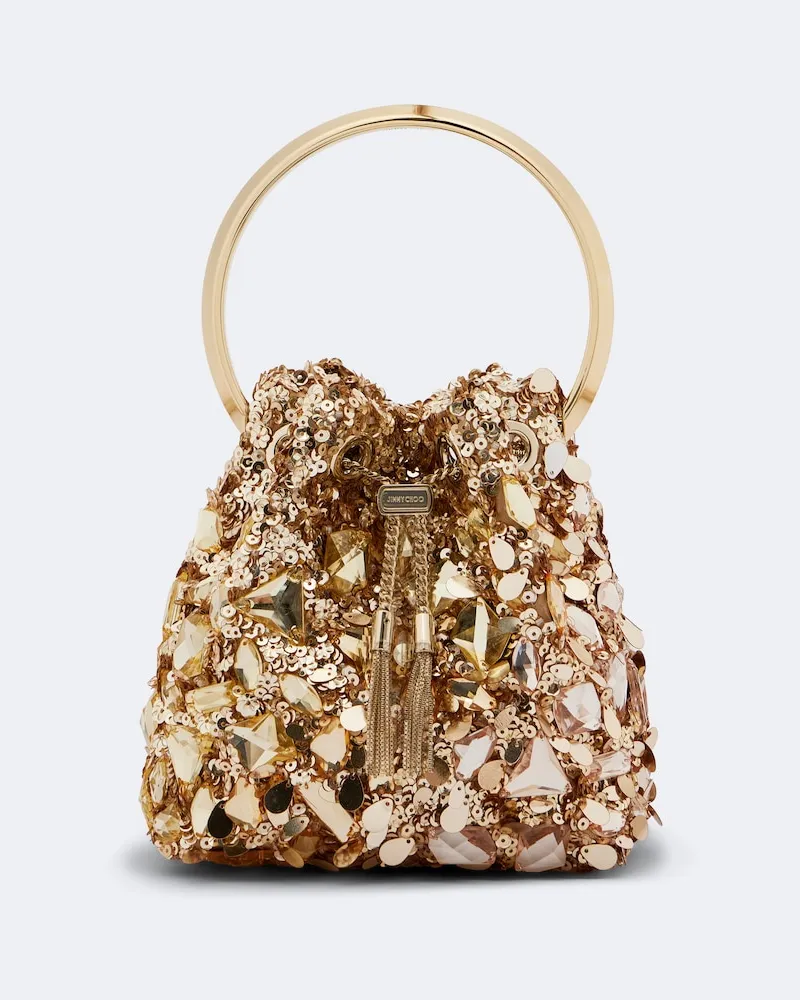 Jimmy Choo Verzierte Bucket Bag Bon Bon Gold