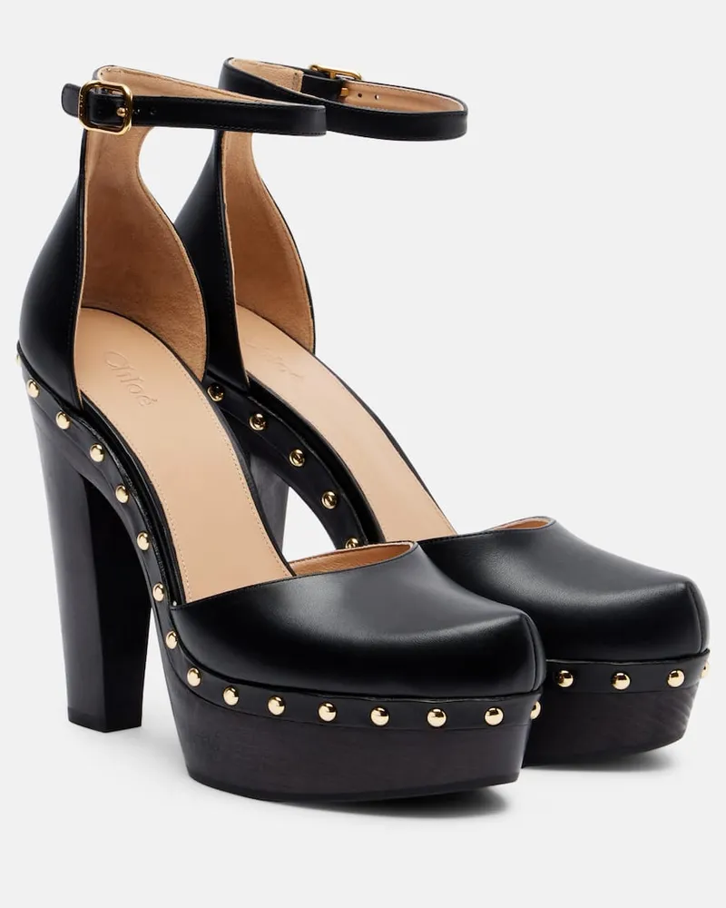 Chloé Chloé Plateau-Pumps aus Leder Schwarz