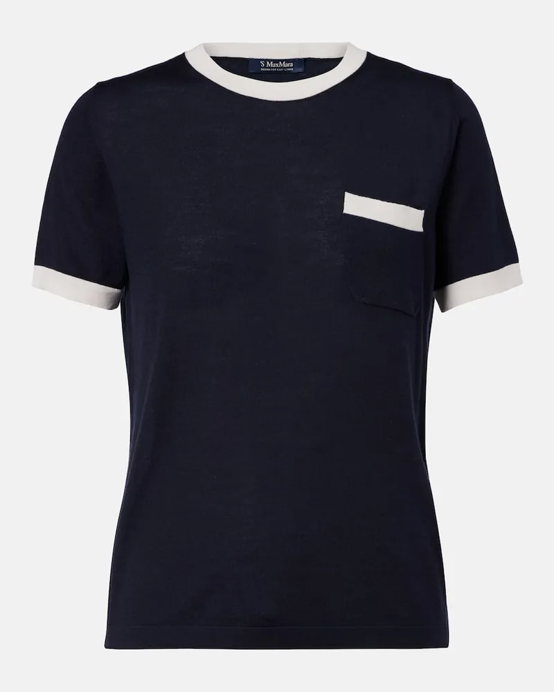 Max Mara Top Egidio aus Schurwolle Schwarz