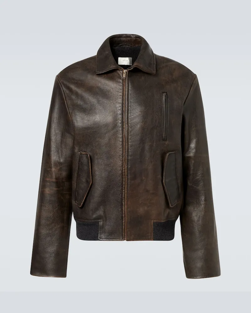 The Row Lederjacke Akia Braun