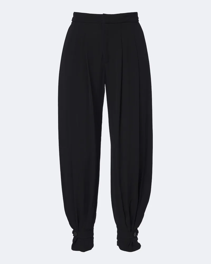Ralph Lauren Ballonhose aus Crêpe Schwarz