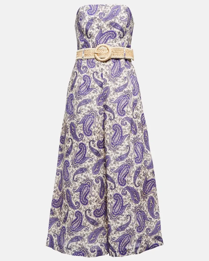 Zimmermann Jumpsuit Devi aus Leinen Violett