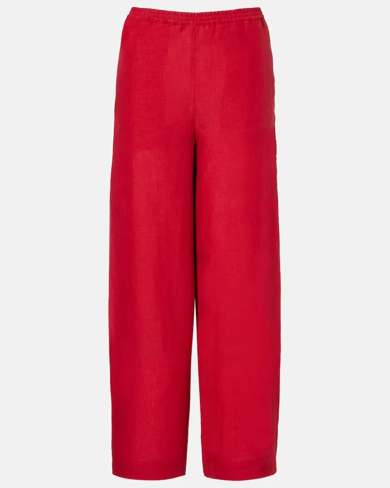 Eres Weite Hose Select aus Leinen Rot