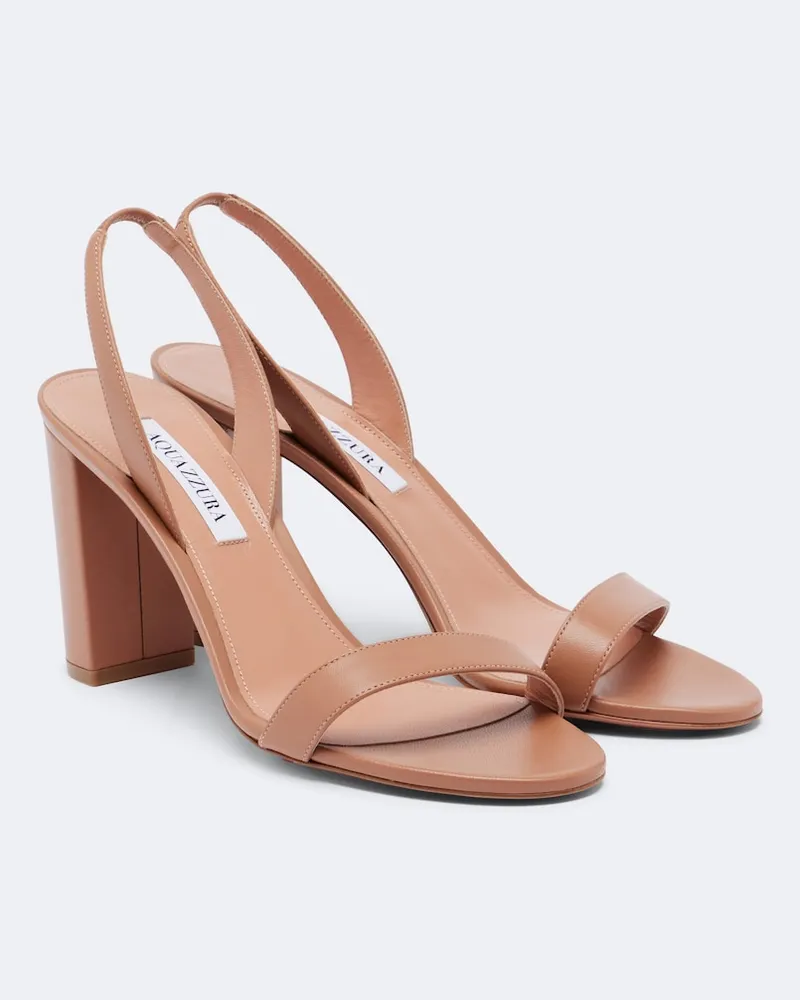 Aquazzura Slingback-Sandalen So Nude aus Leder Neutral