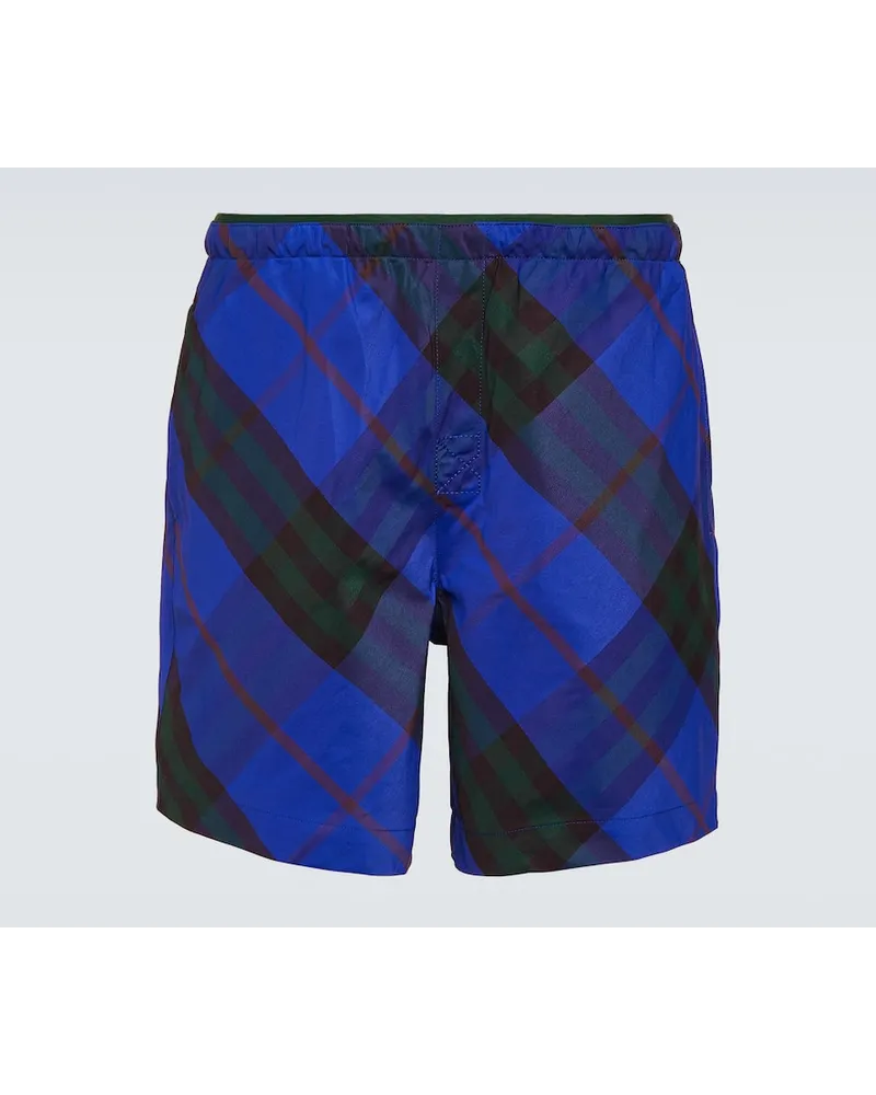 Burberry Badeshorts  Check Blau