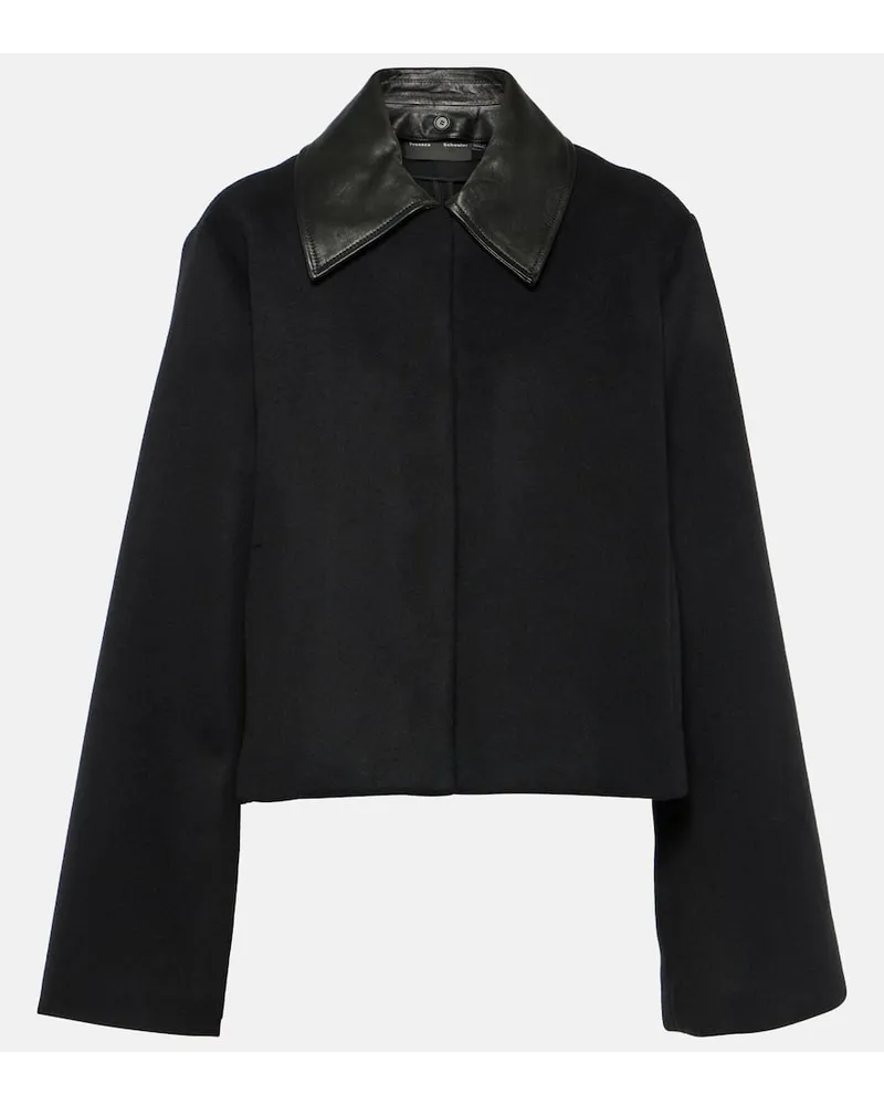 Proenza Schouler Cropped-Jacke aus einem Wollgemisch Schwarz
