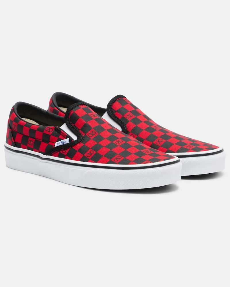 Valentino Garavani X Vans Slip-Ons VLogo aus Canvas Rot