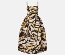Bedrucktes Cocktailkleid aus Faille
