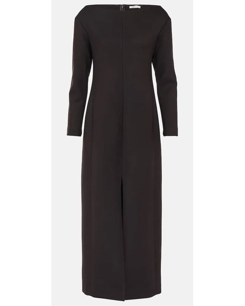 The Row Maxikleid Reysha aus einem Wollgemisch Schwarz