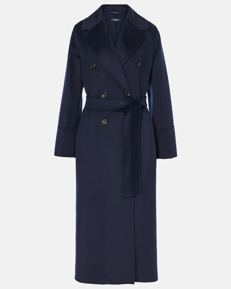 Max Mara Mantel Picasso aus Schurwolle Blau