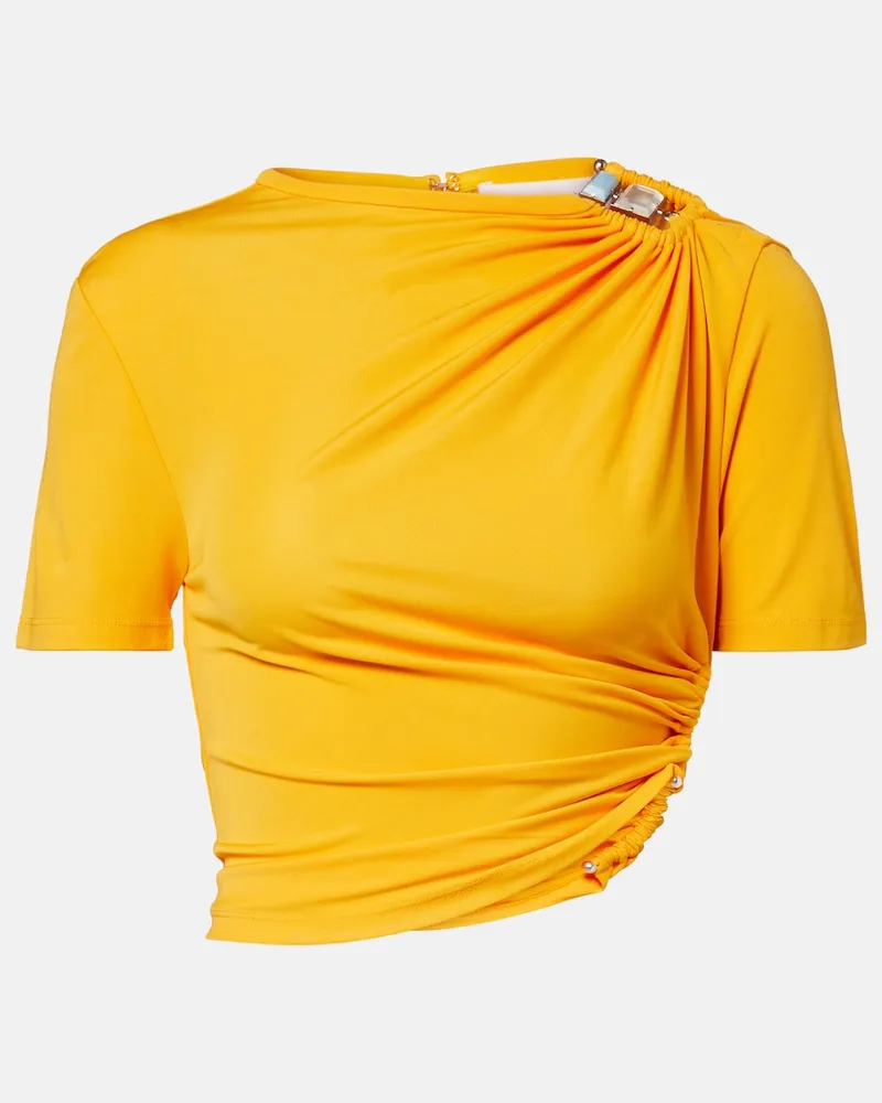 Christopher Esber T-Shirt Bezel Quartz aus Jersey Orange
