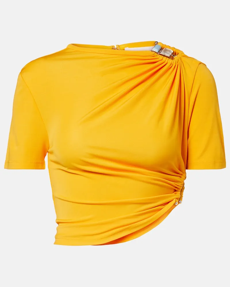 Christopher Esber T-Shirt Bezel Quartz aus Jersey Orange