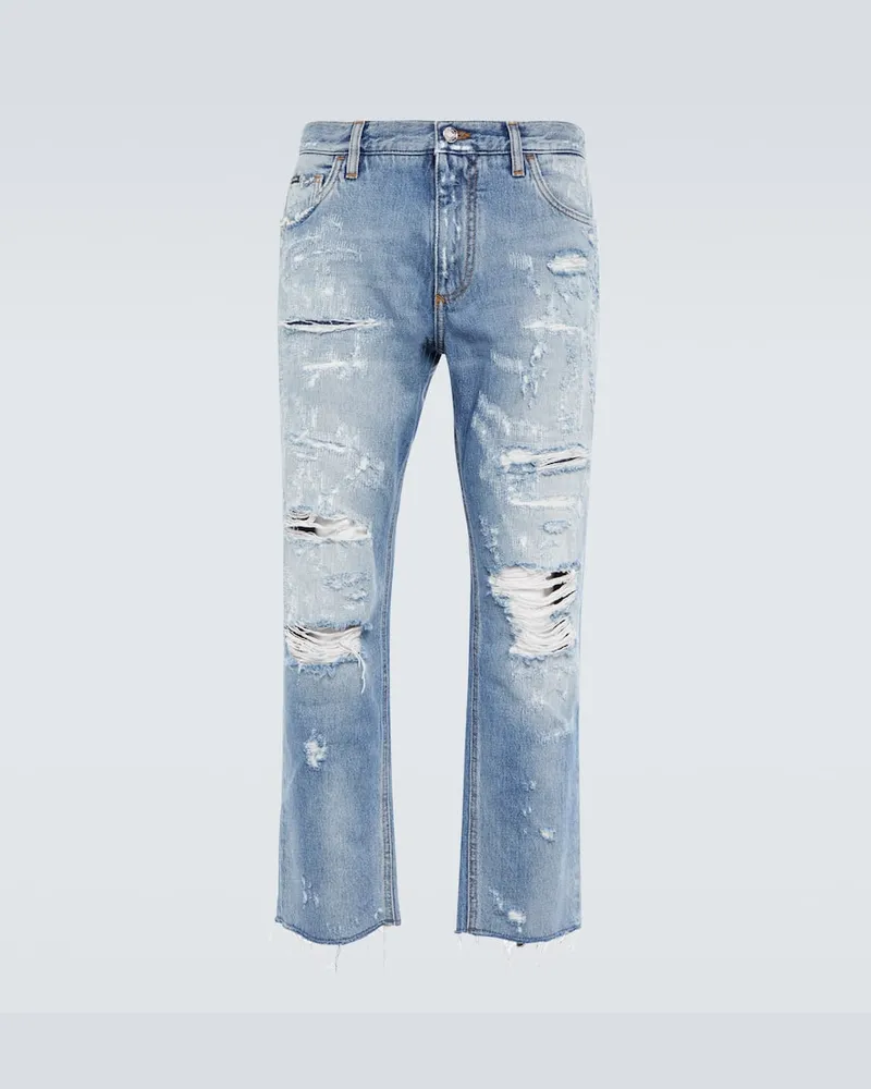 Dolce & Gabbana Mid-Rise Straight Jeans Blau