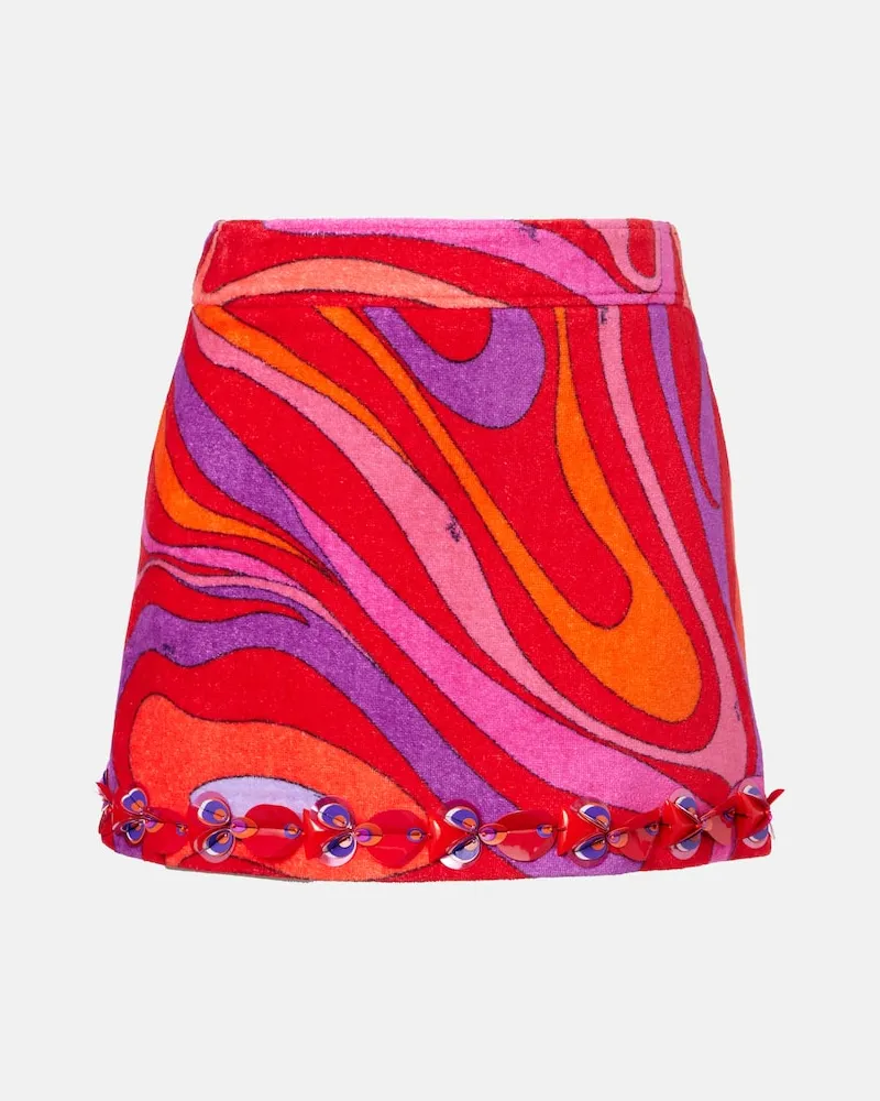 Emilio Pucci Minirock Marmo aus Frottee Multicolor