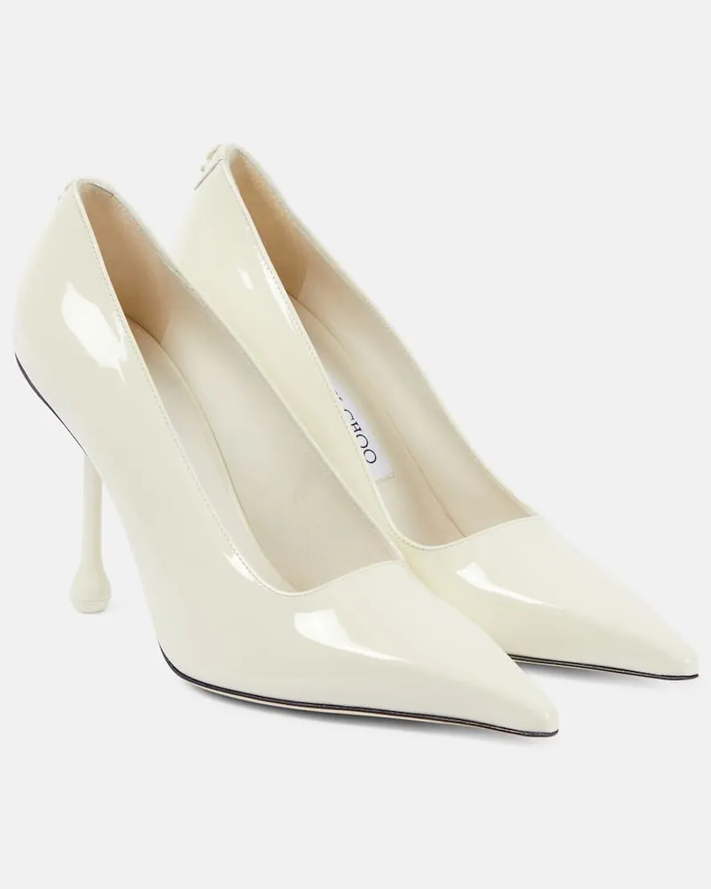 Jimmy Choo Pumps Ixia 95 aus Lackleder Weiß