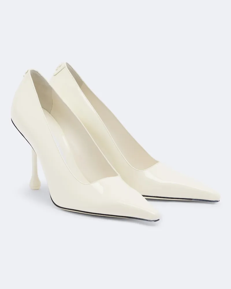 Jimmy Choo Pumps Ixia 95 aus Leder Weiß