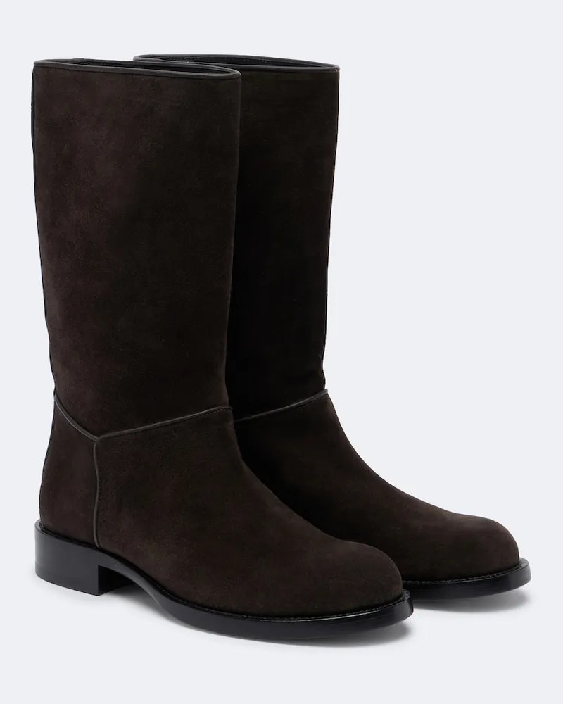 The Row Stiefel Nobilis aus Veloursleder Braun