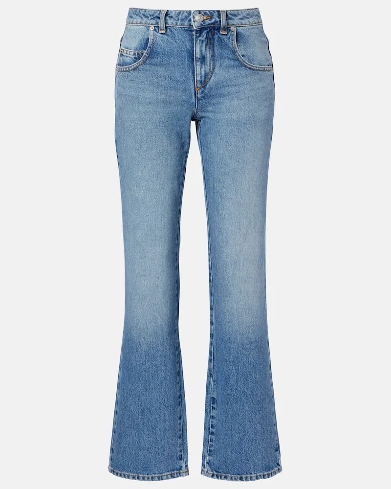 Isabel Marant Mid-Rise Straight Jeans Dromie Blau