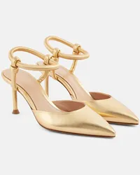 Gianvito Rossi Pumps aus Metallic-Leder Gold