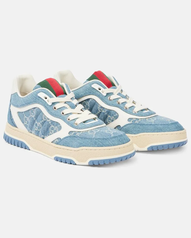 Gucci Sneakers Gucci Re-Web aus Denim Blau