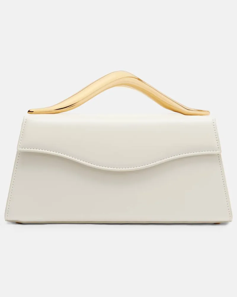 Elie Saab Tote Bag Petit Wave aus Leder Weiß