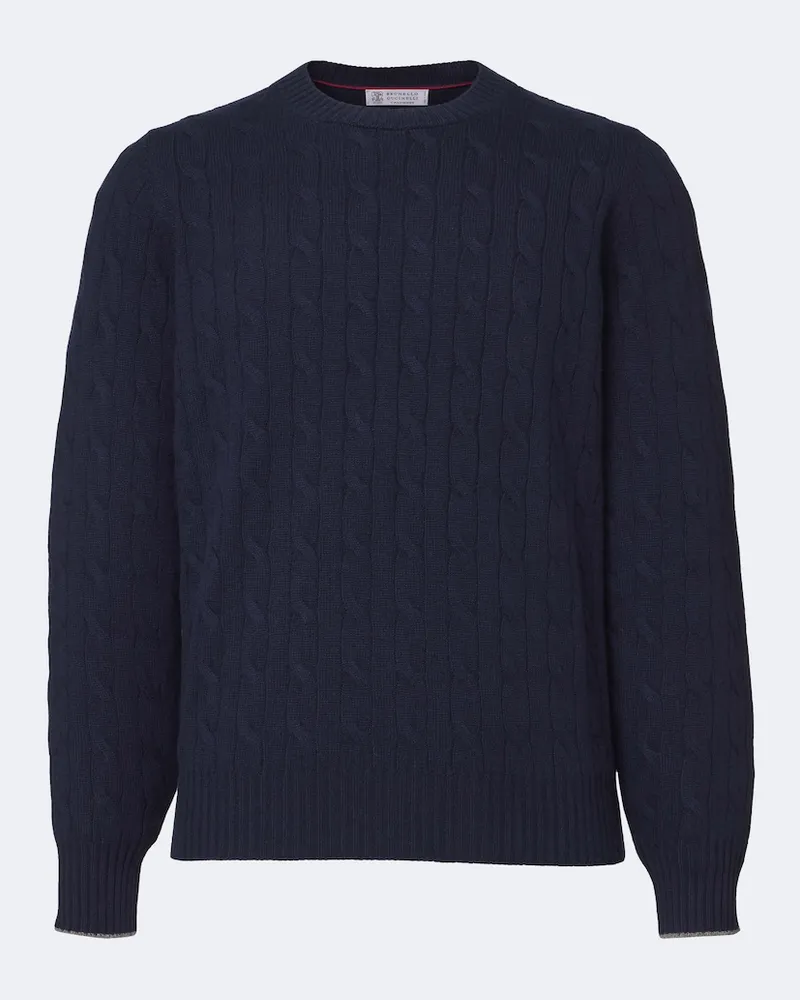 Brunello Cucinelli Pullover aus Kaschmir Blau