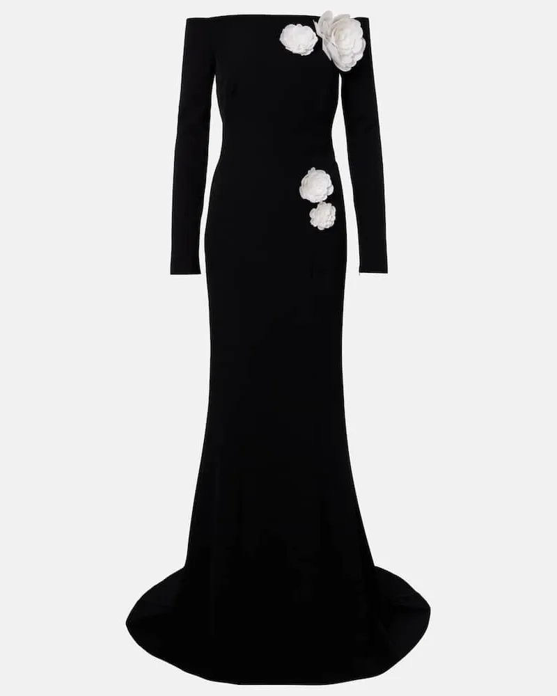 Safiyaa Robe Rory aus Crêpe Schwarz