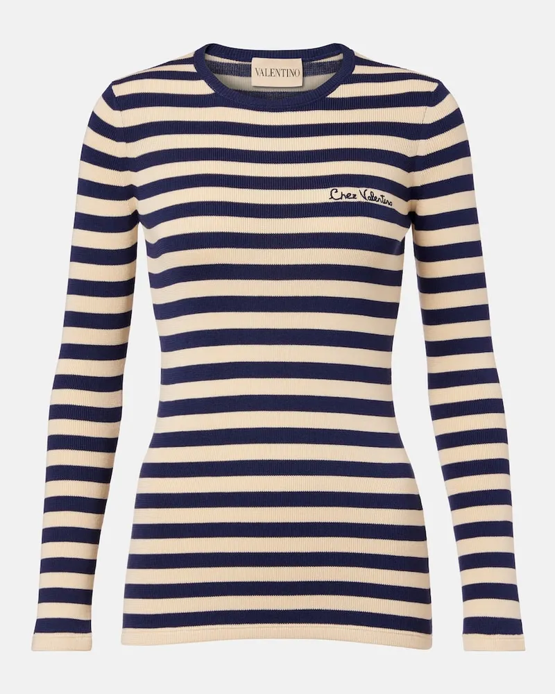 Valentino Garavani Pullover aus Baumwolle Multicolor