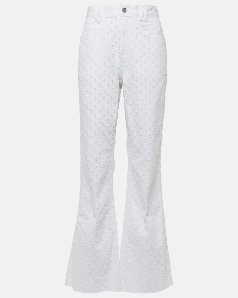 Isabel Marant High-Rise Flared Jeans Alvira Weiß