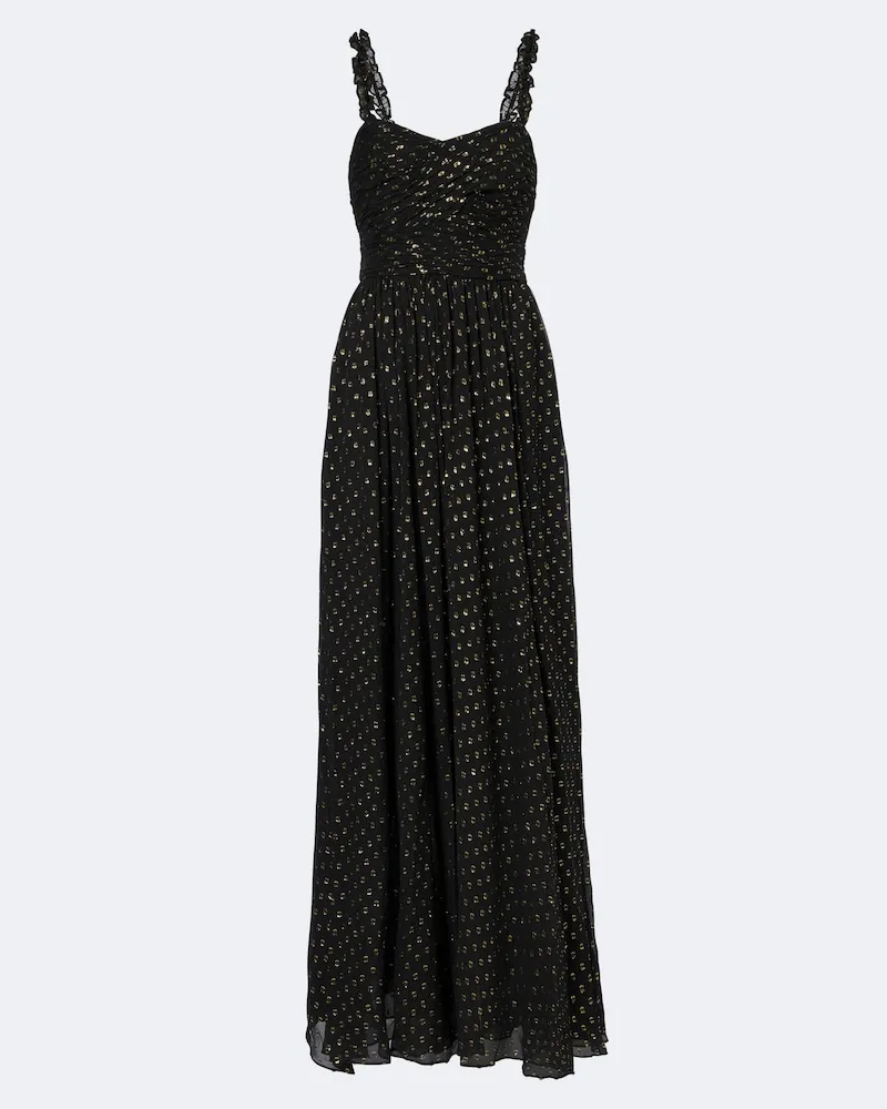 Ulla Johnson Robe Anastasia aus einem Seidengemisch Schwarz