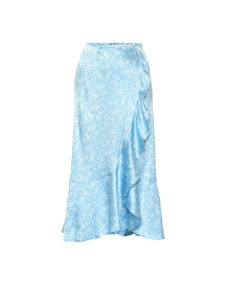 Ganni Midirock aus Satin Blau