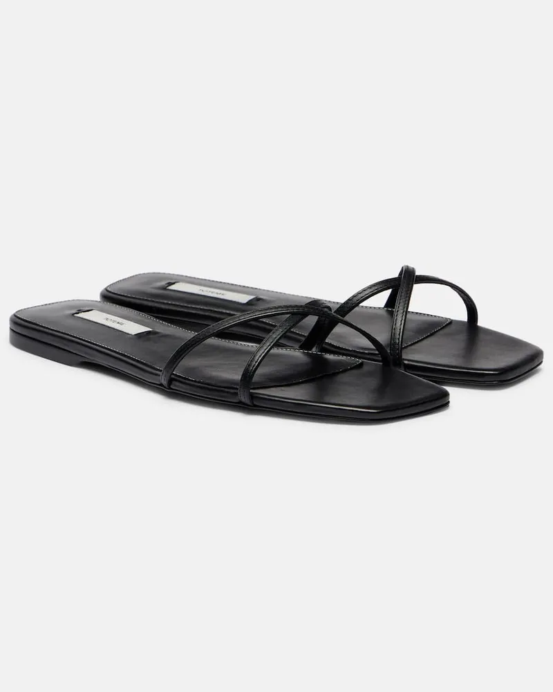 Totême Sandalen aus Leder Schwarz