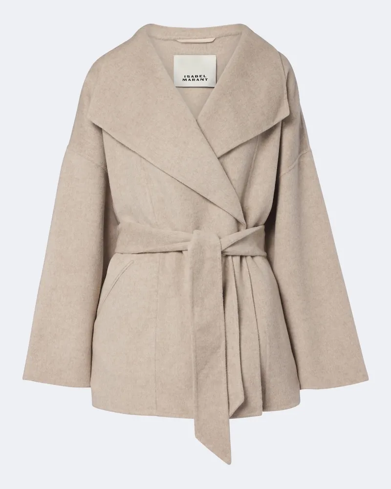 Isabel Marant Mantel Ceaton aus Wolle und Kaschmir Beige