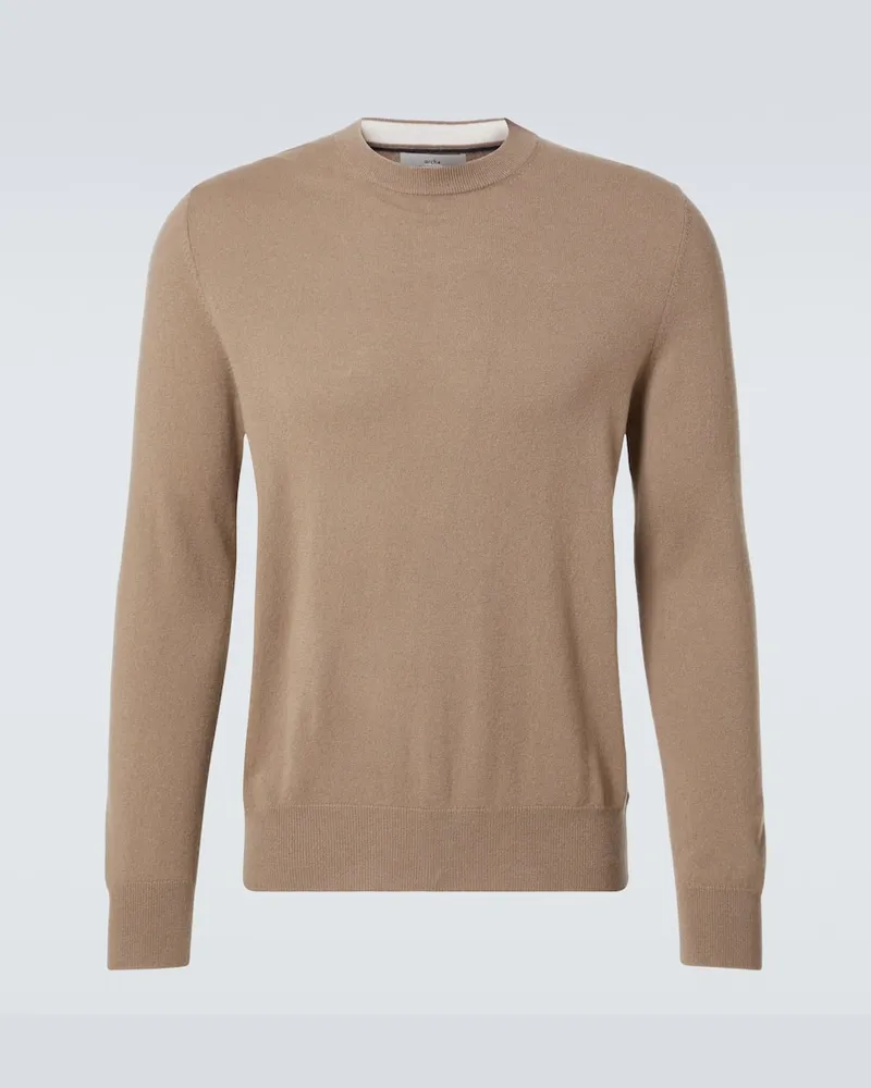 arch4 Pullover Mr Carlos Place aus Kaschmir Beige