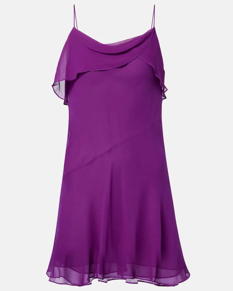 Acne Studios Minikleid aus Seiden-Georgette Violett