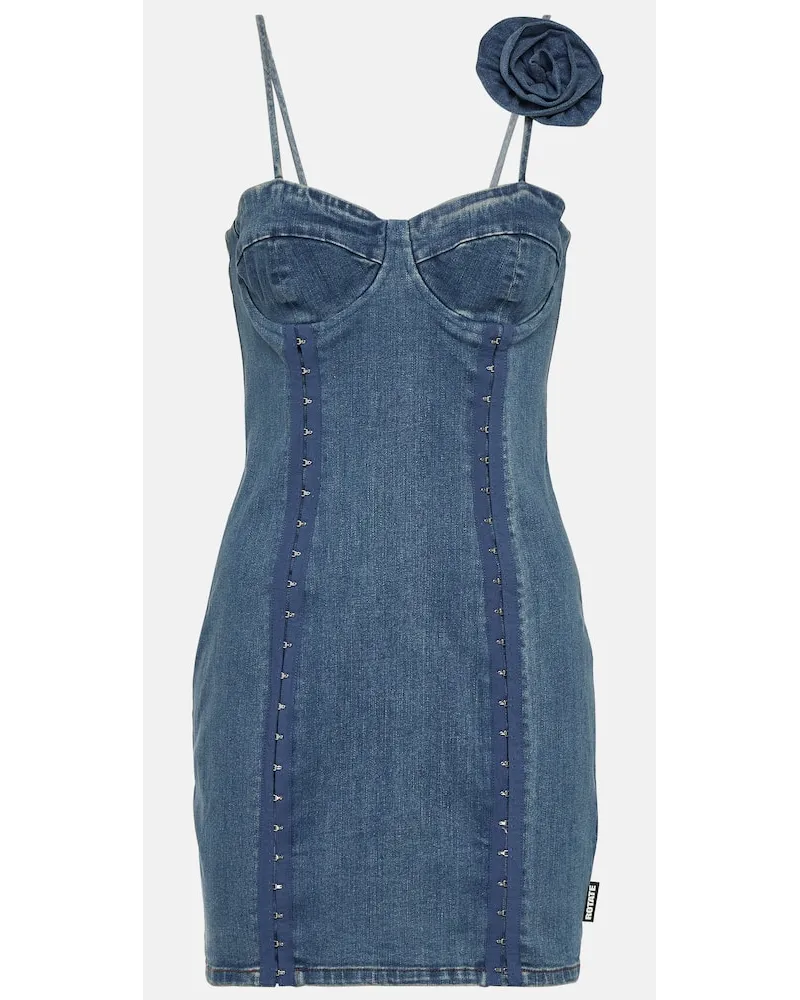 ROTATE Birger Christensen Minikleid aus Denim Blau