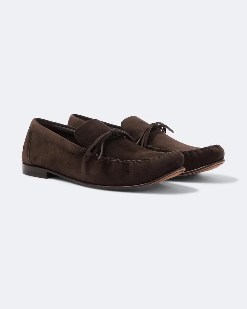 Ermenegildo Zegna Loafer aus Veloursleder Braun