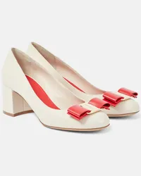 Ferragamo Pumps Melena aus Leder Weiss